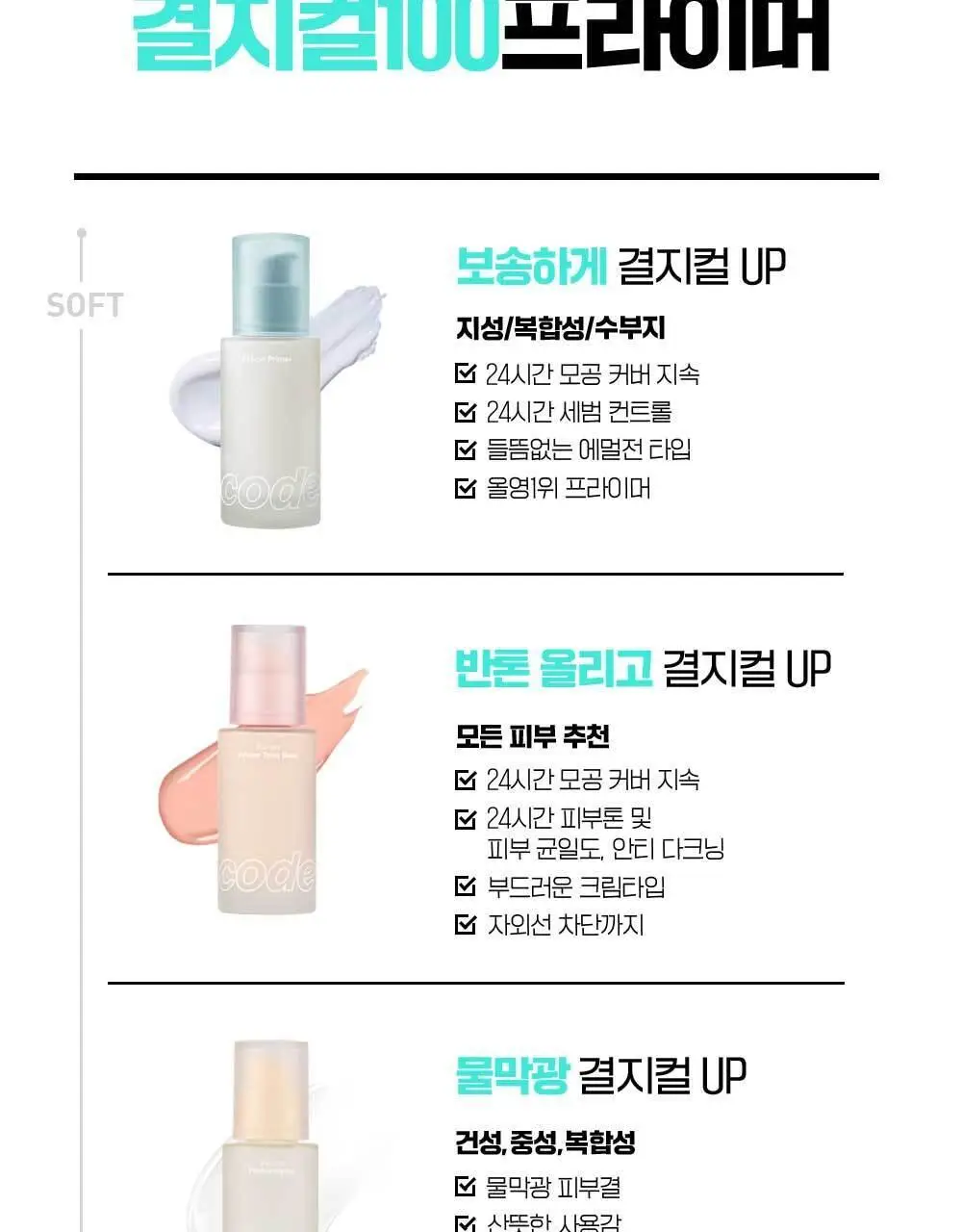 [화잘먹/모공블러] 코드글로컬러 픽스온 프라이머 상세페이지 14